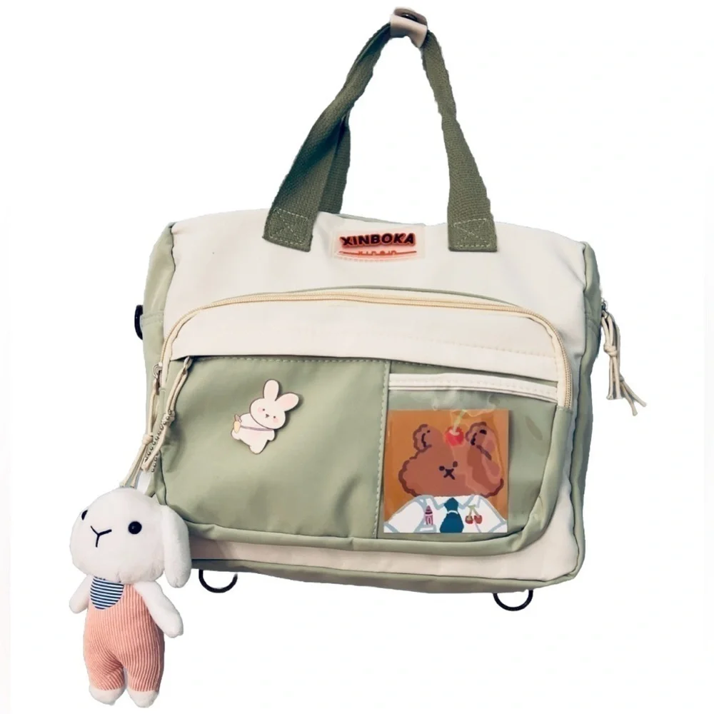 New Kawaii Xinboka Shoulder Bag School Weekend Sleepover Travel Bunny Bear Gift